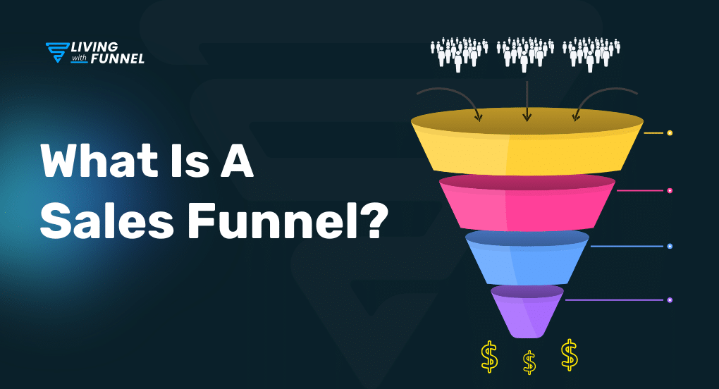What is a Sales Funnel? Everything You Should Know 1 what is a sales funnel - people with funnel in background