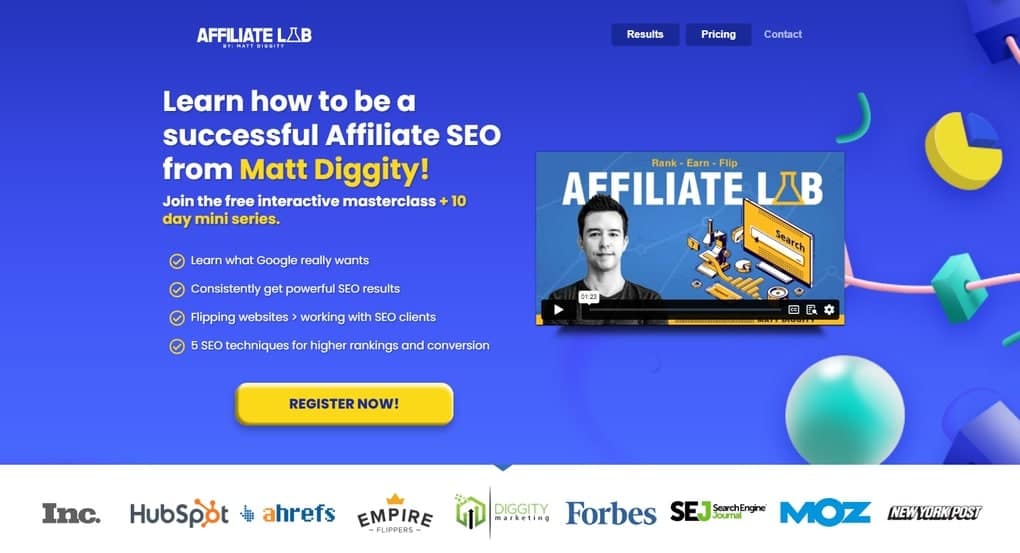 What is a Sales Funnel? Everything You Should Know 18 matt diggity landing page that offer free training
