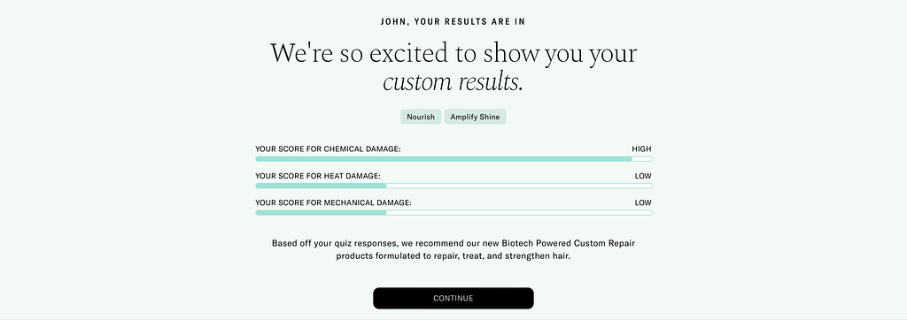 Quiz/Survey Funnel 6 function of beauty: low-ticket quiz marketing funnel example 3