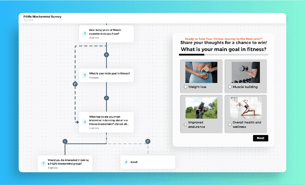 Quiz/Survey Funnel 46 clickfunnels quiz tool