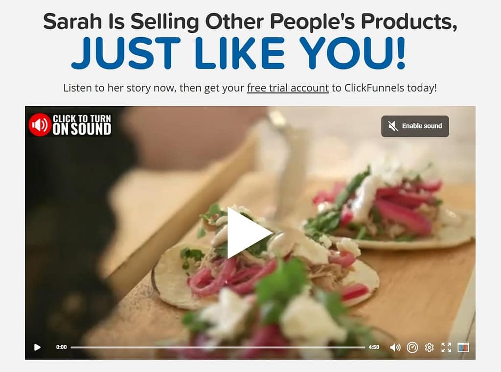 Quiz/Survey Funnel 10 Clickfunnels Quiz marketing funnel: Result landing page for affiliate