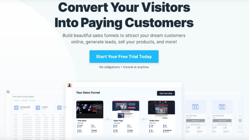 Funnel Hacking 101: Definition, Benefits & Implementation 31 Clickfunnels - Sales Funnel landing page