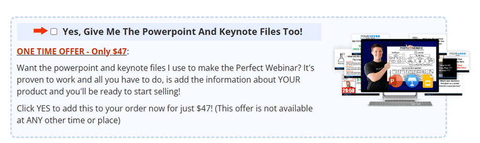 Tripwire Funnel 6 perfect webinar secrets order bump
