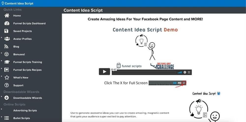 content idea script