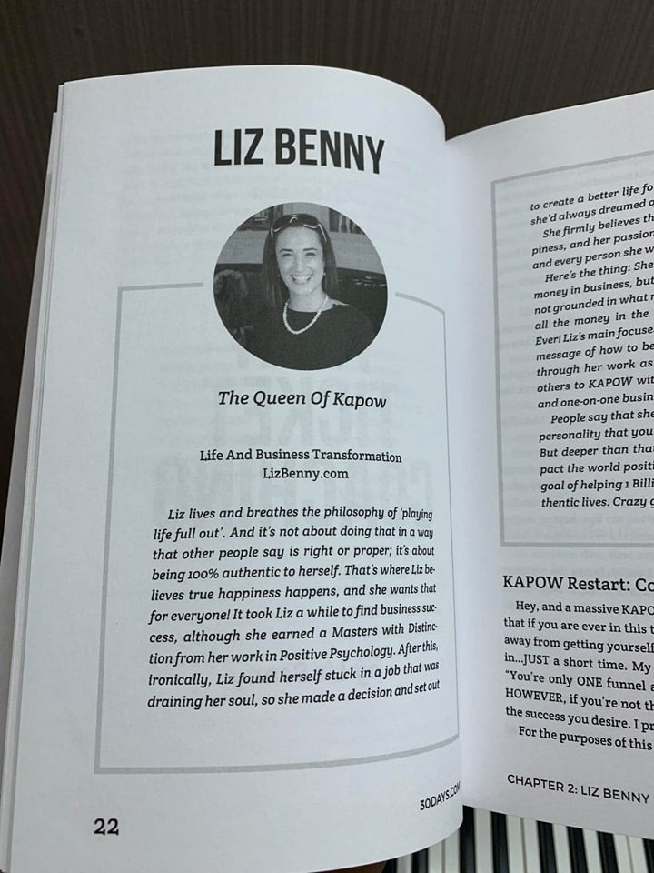 30 days summit book liz benny