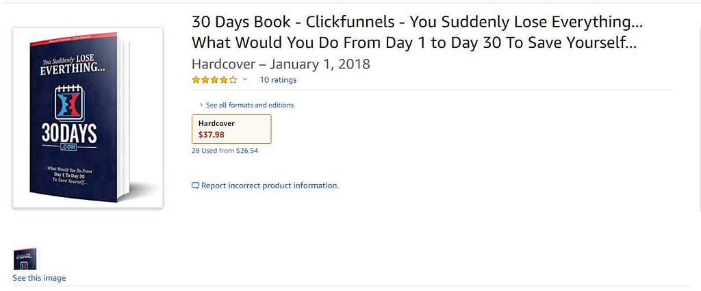 Clickfunnels 30 days book amazon