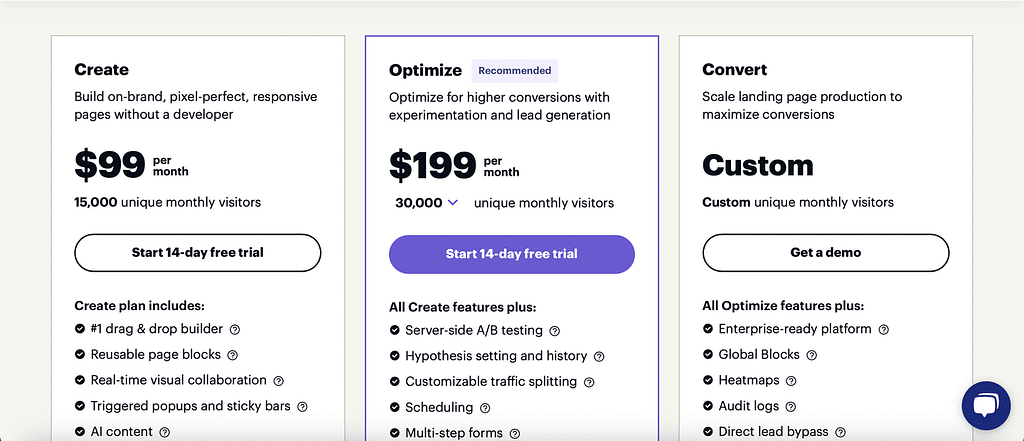 instapage pricing