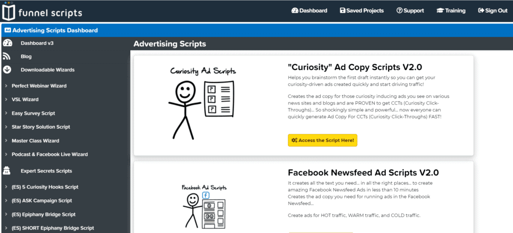funnel scripts review advertising scripts