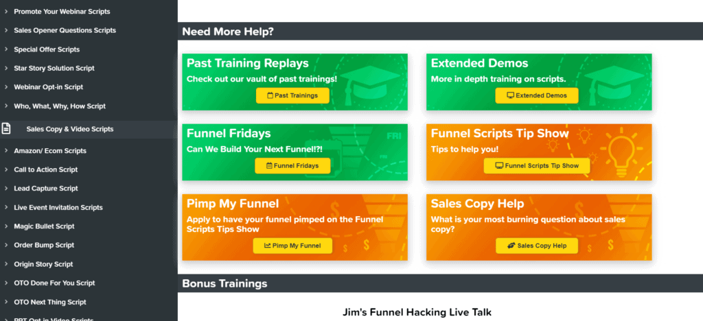 Funnel Scripts training