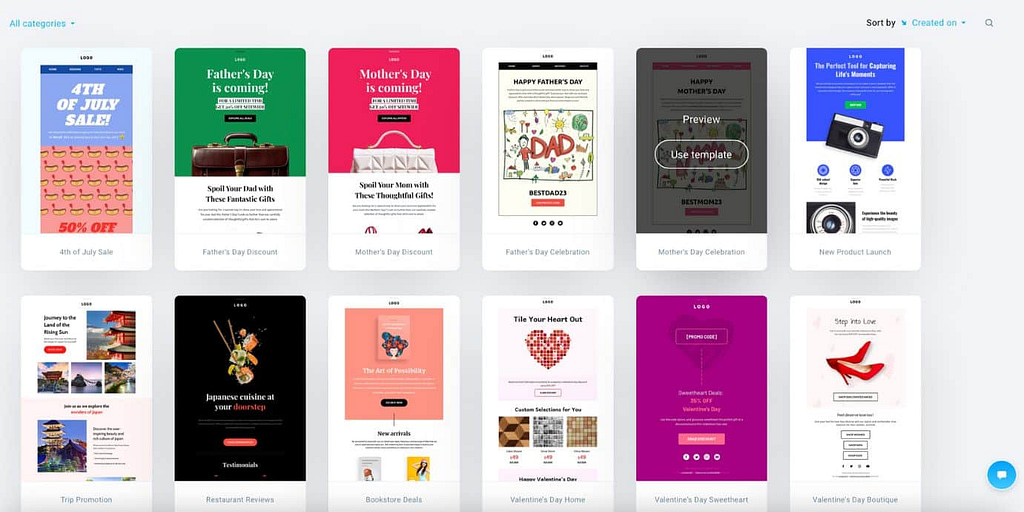 getresponse email templates