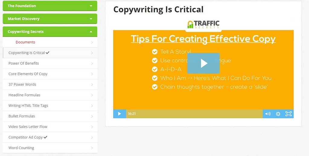 traffic secrets module 3 copywriting secrets