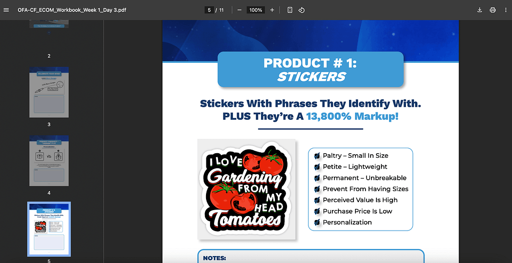 One Funnel Away Challenge review: homework example