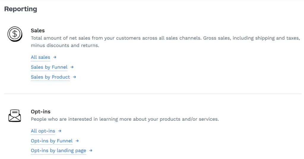 clickfunnels analytics reporting