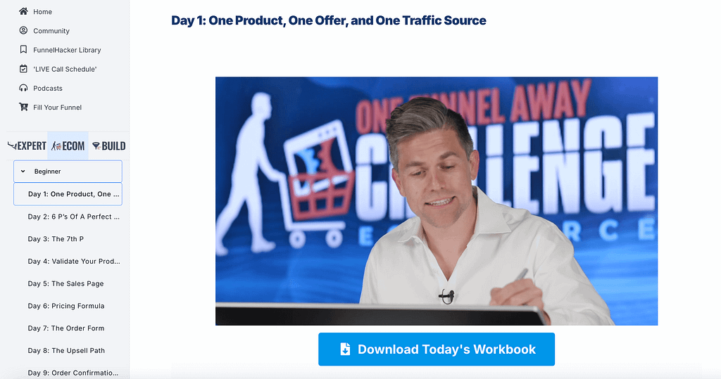 One Funnel Away Challenge reivew: Ecommerce track