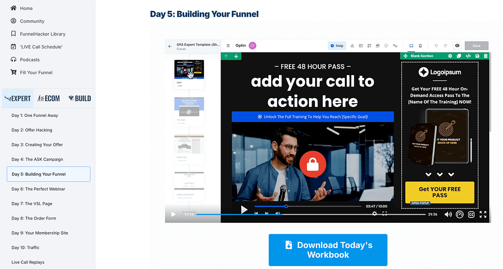 OFA challenge review: Building your funnel in Clickfunnels