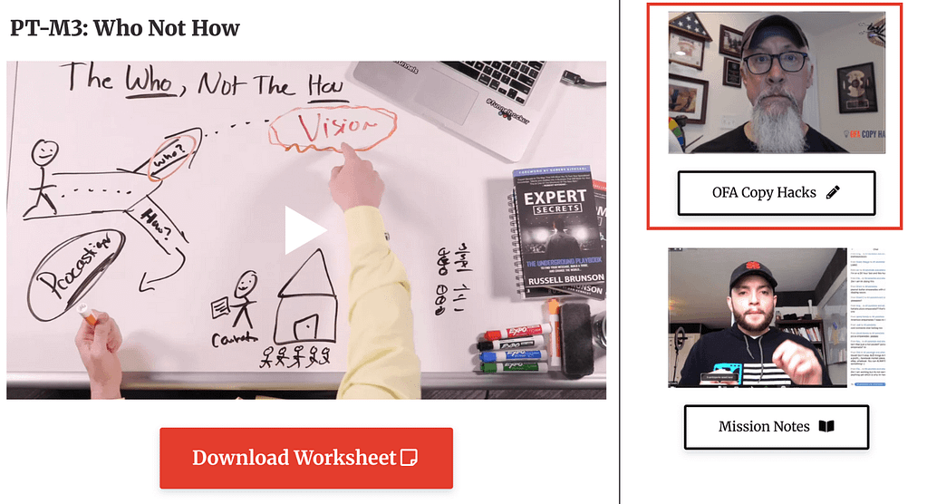 The Copywriting modules in the One Funnel Away Challenge v1.0