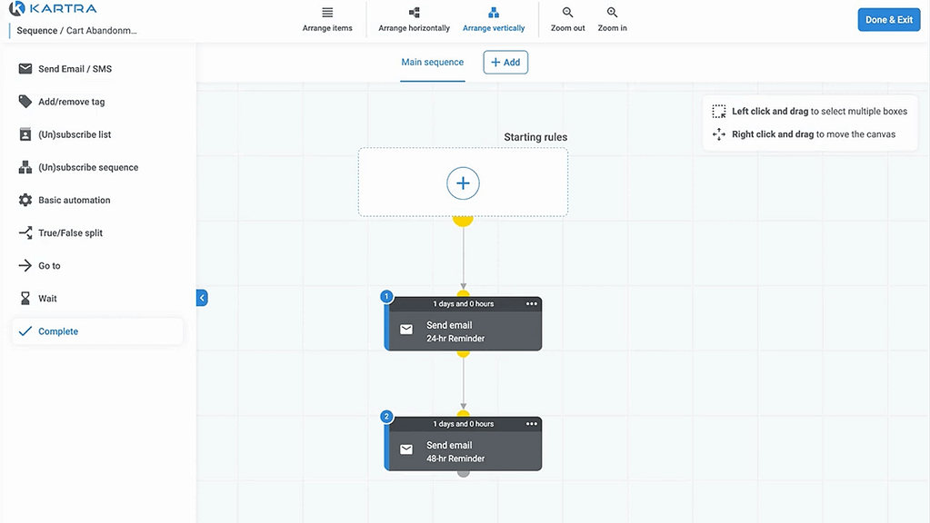 kartra email automation