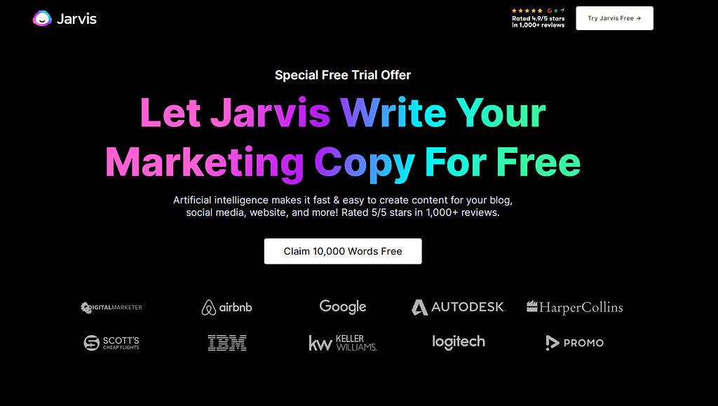 jarvis free trial page