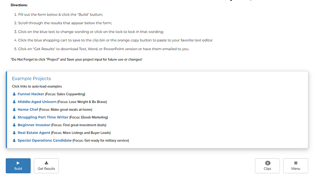 funnel scripts directions