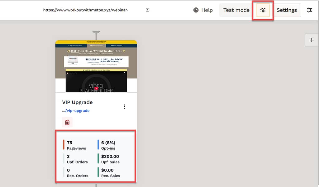 clickfunnels view funnel stats