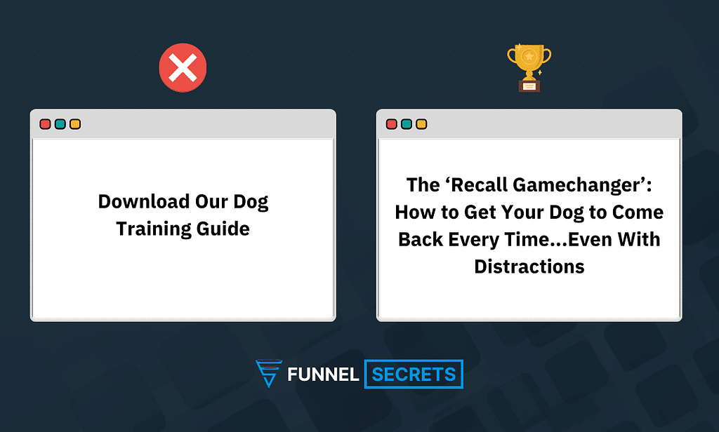 Good and Bad Squeeze Page Headlines Example