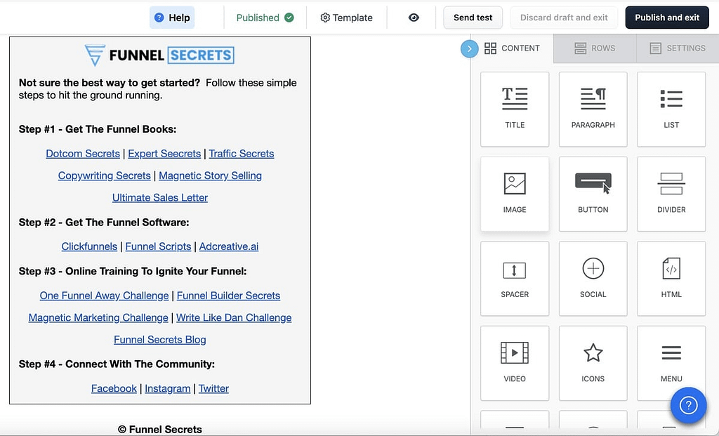 clickfunnels design template