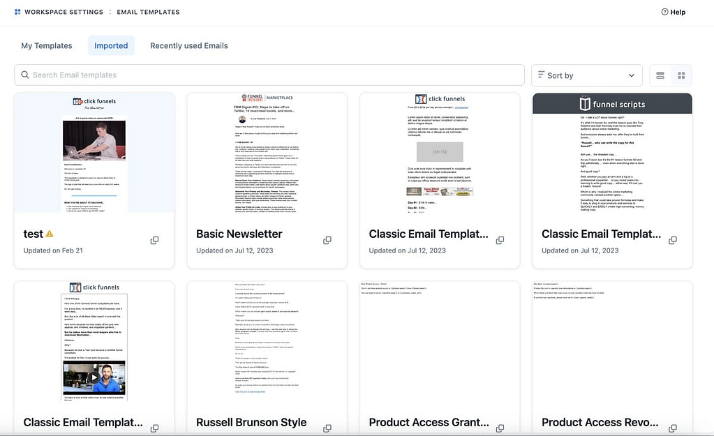 clickfunnlels email templates