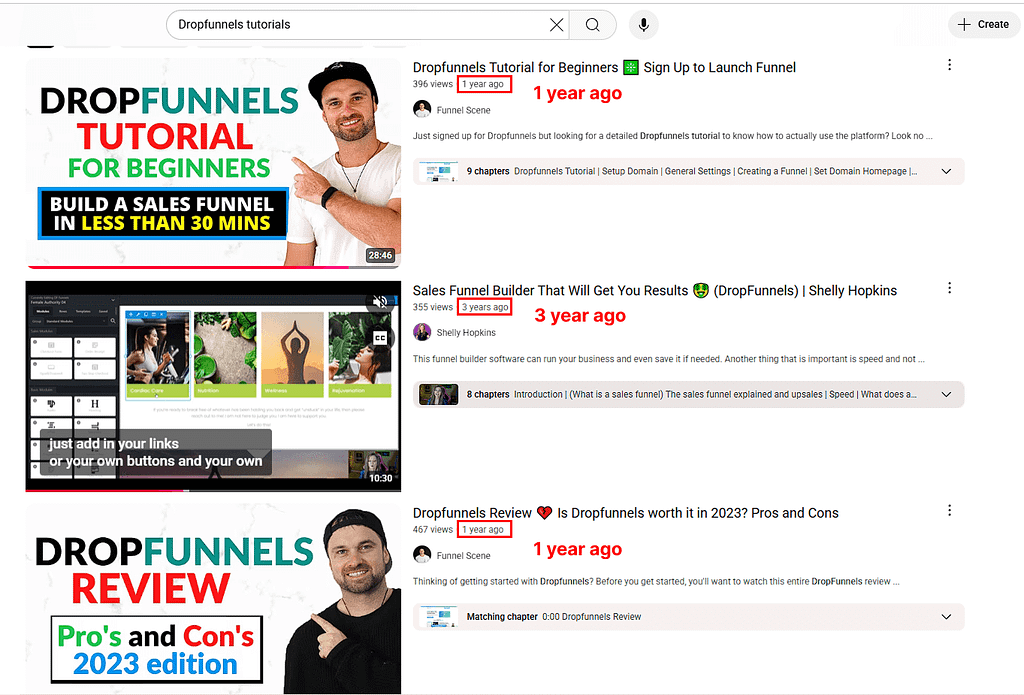 dropfunnels outdate tutorials