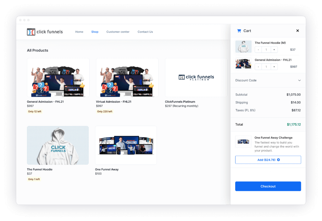 clickfunnels 2.0 shopping cart funnel builder