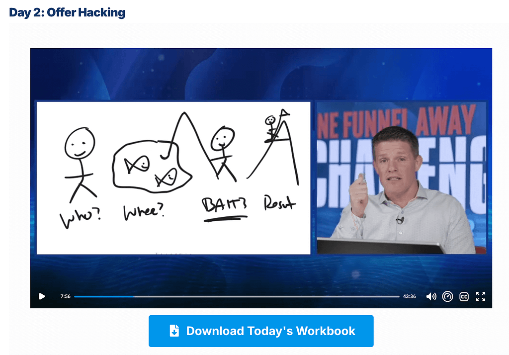 One Funnel Away Challenge review day 2