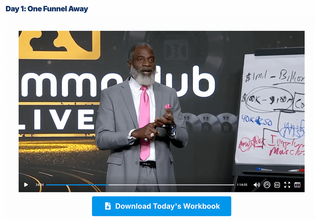 One Funnel Away Challenge review day 1: 4 level of value by Myron Golden