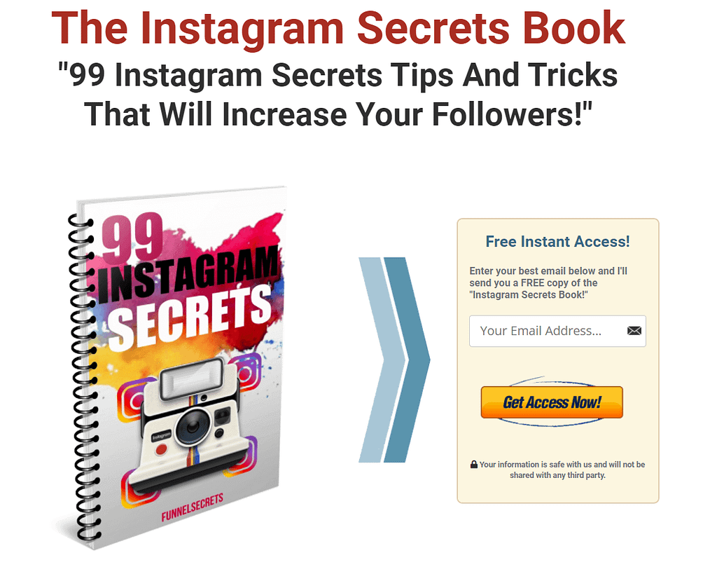 99 instagram secrets opt in page