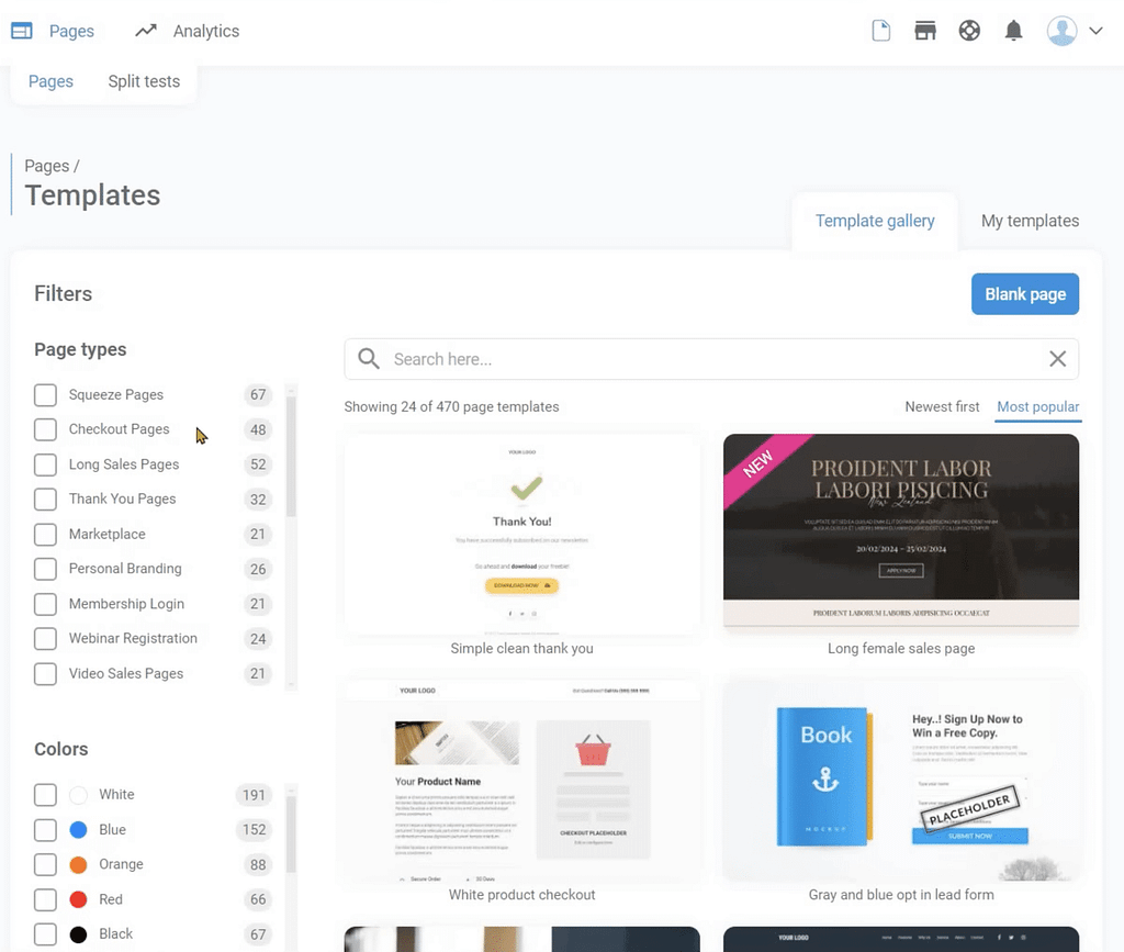 kartra landing page templates
