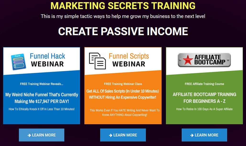 marketing funnel training - funnel secrets