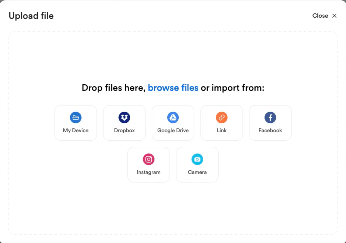 Kajabi allows file uploads and can import content from various platforms.