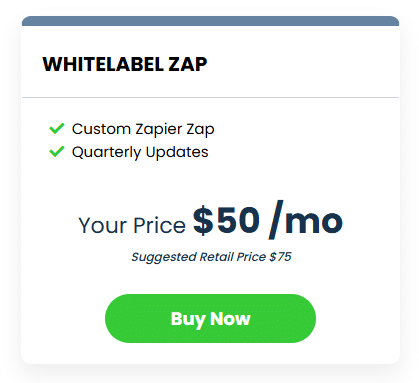 gohighlevel whitelabel zap pricing
