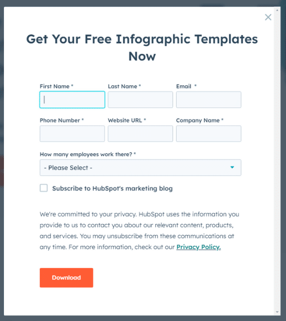 hubspot lead magnet opt-in form