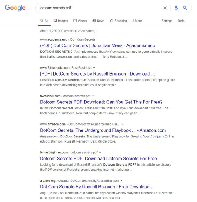 Dotcom secrets pdf free download