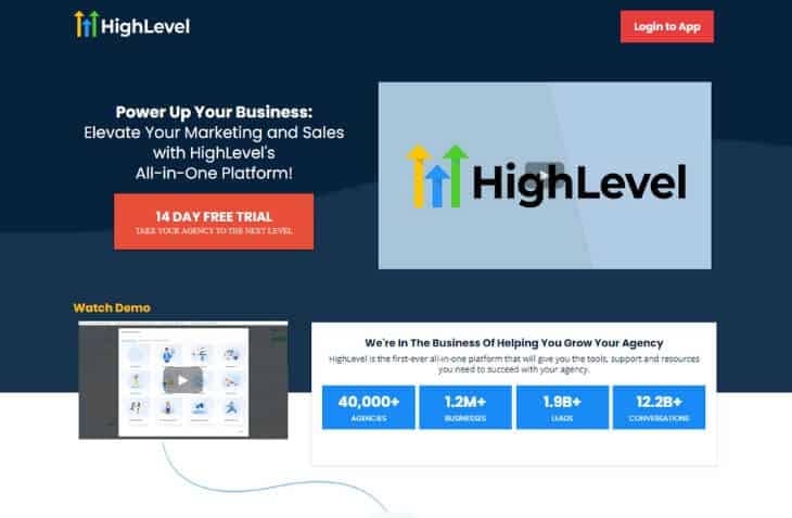 GoHighLevel home page