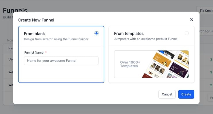 gohighlevel funnel templates