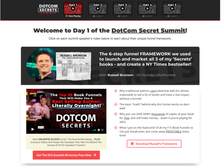 dotcom secrets summit day 1