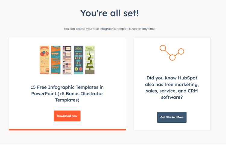 hubspot thank you page