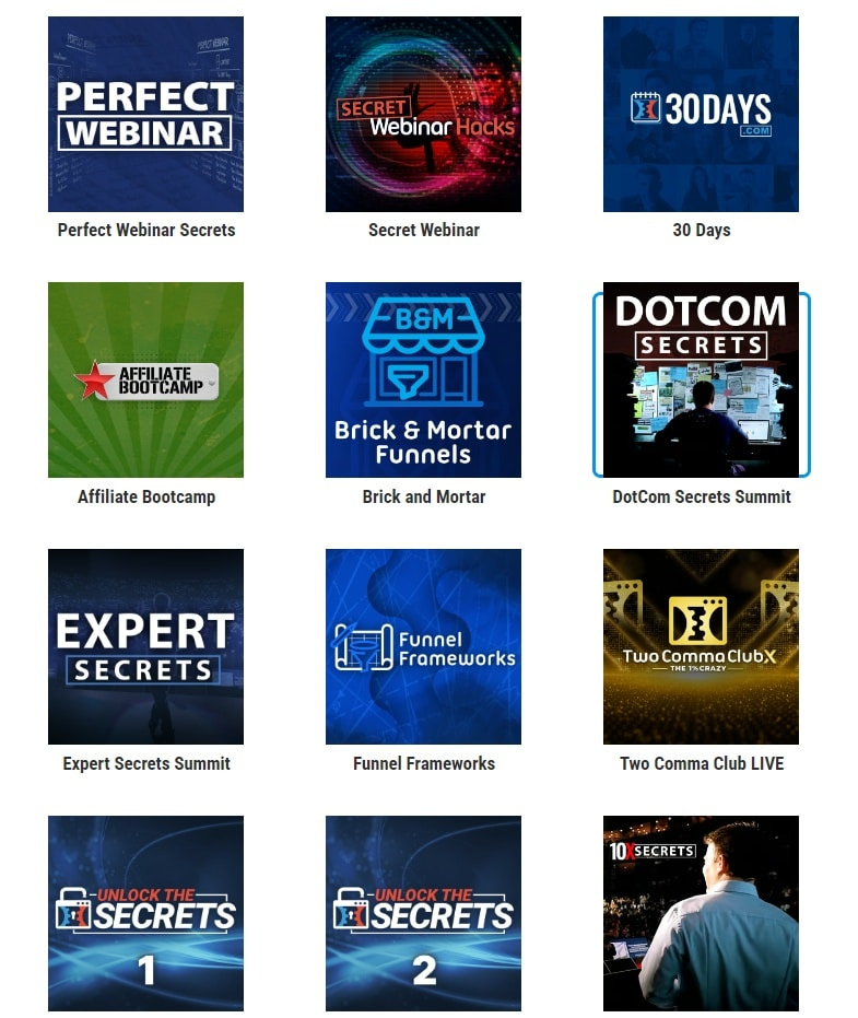 list of funnel hacker library courses