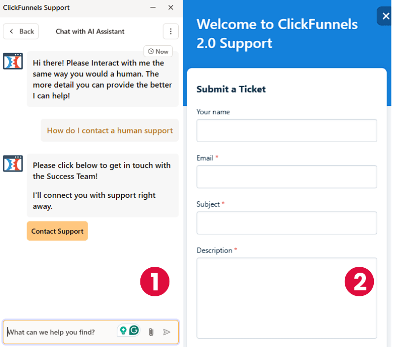 contact clickfunnels human support