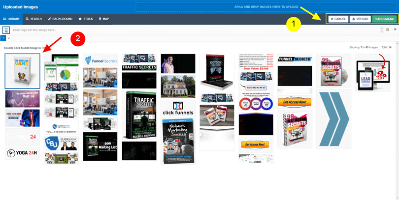 upload image in clickfunnels