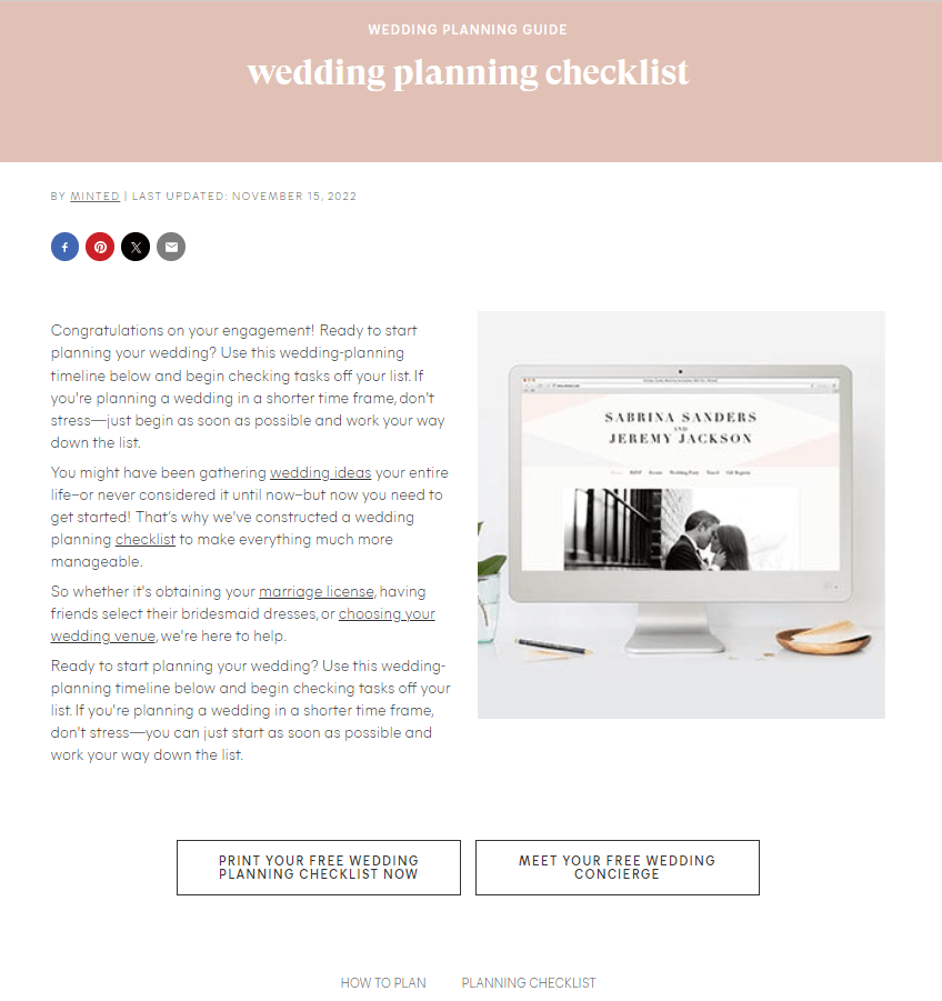 lead magnet example for wedding photography