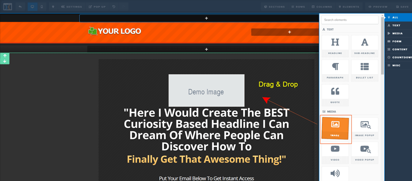 add image in clickfunnels