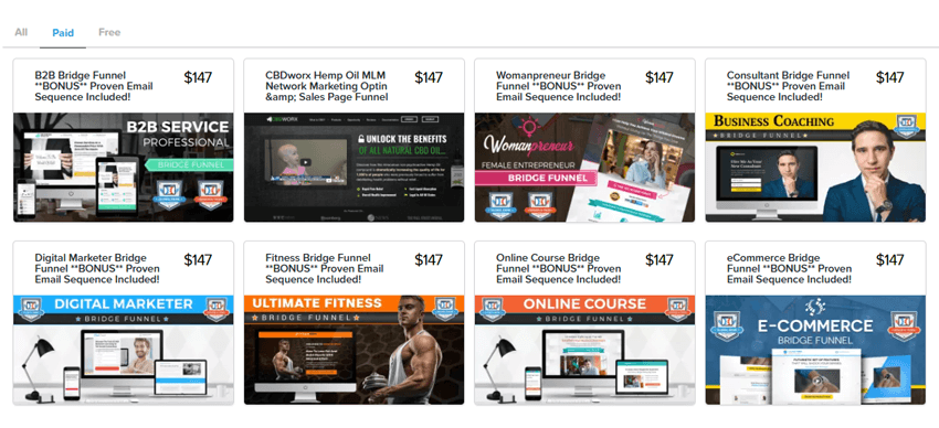 clickfunnels cookbook paid template
