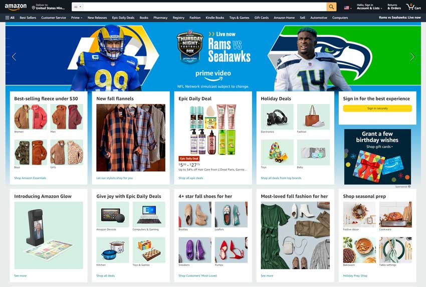 Amazon Example of sales funnel