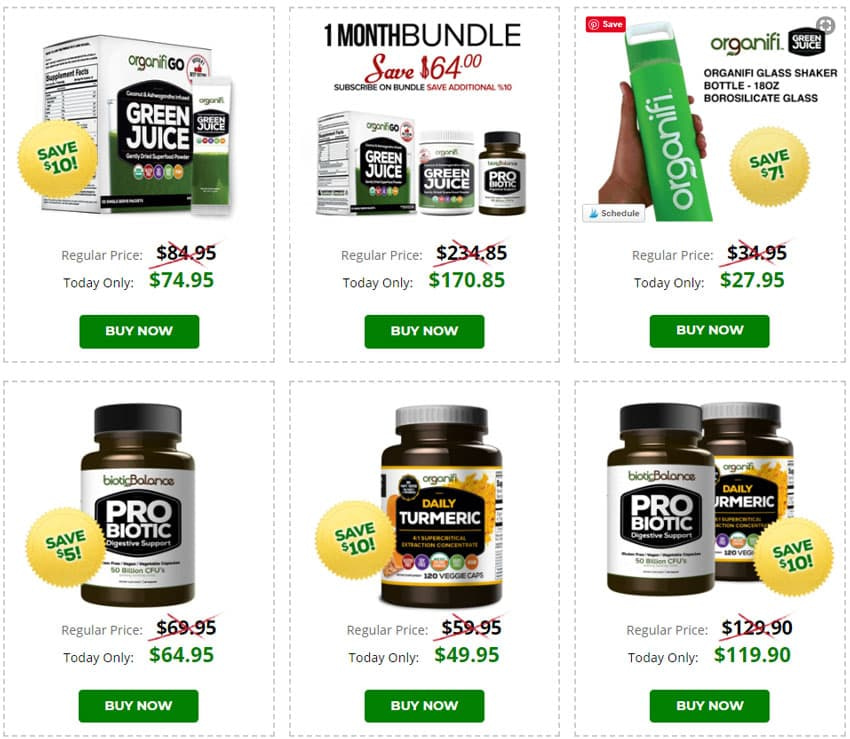 organifi-funnel-related-products